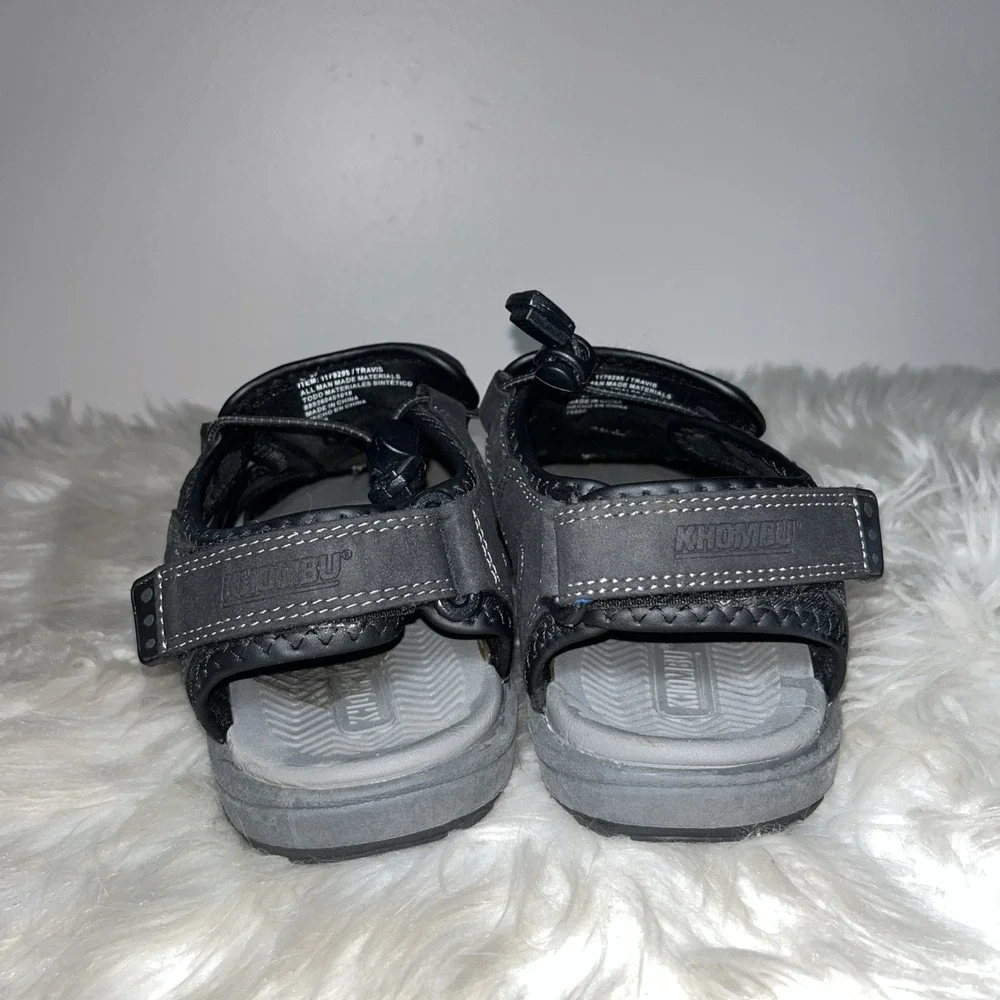 Khombu Travis Waterproof Fisherman Sandals Mens Size 8 M Black Hiking‎ Camping